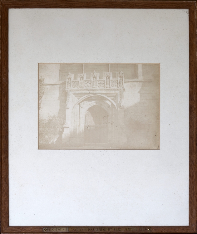 1. Photograph of the Fox Talbot Calotype, captured in the club before it was donated to the National Library of Wales in 2017
