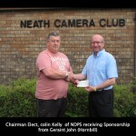 Elect of NDPS receiving Sponsorship from Geraint John (Hornbill)